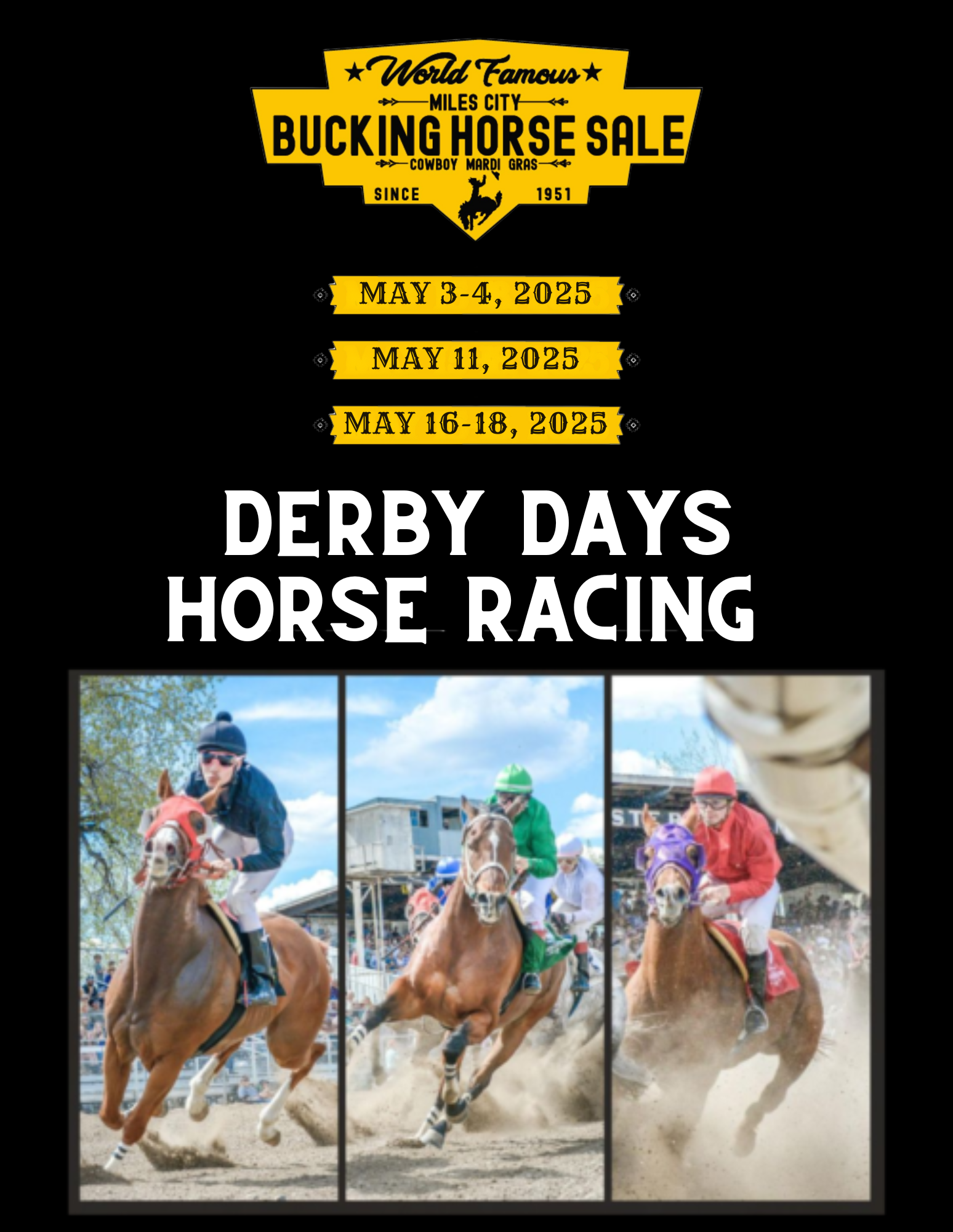 World-Famous-Miles-City-Bucking-Horse-SaleWorld-Famous-Miles-City-Bucking-Horse-Sale-Derby-Days-Horse-Racing-Feature Image